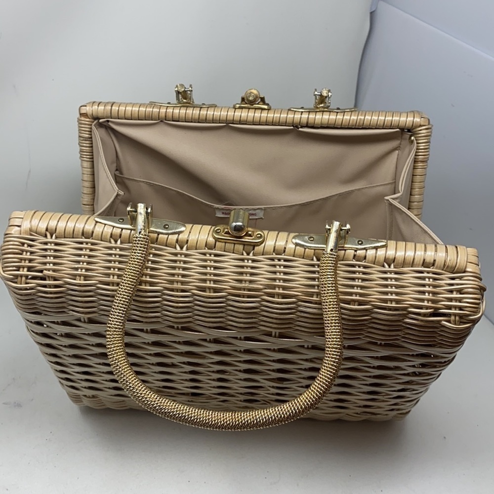 Vintage Structured Large Rectangle Woven Purse - Picture 11 of 13